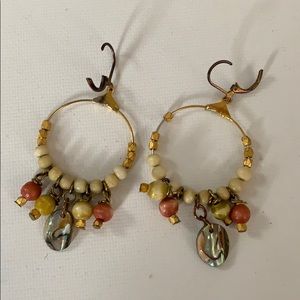 Hoop with bead earrings